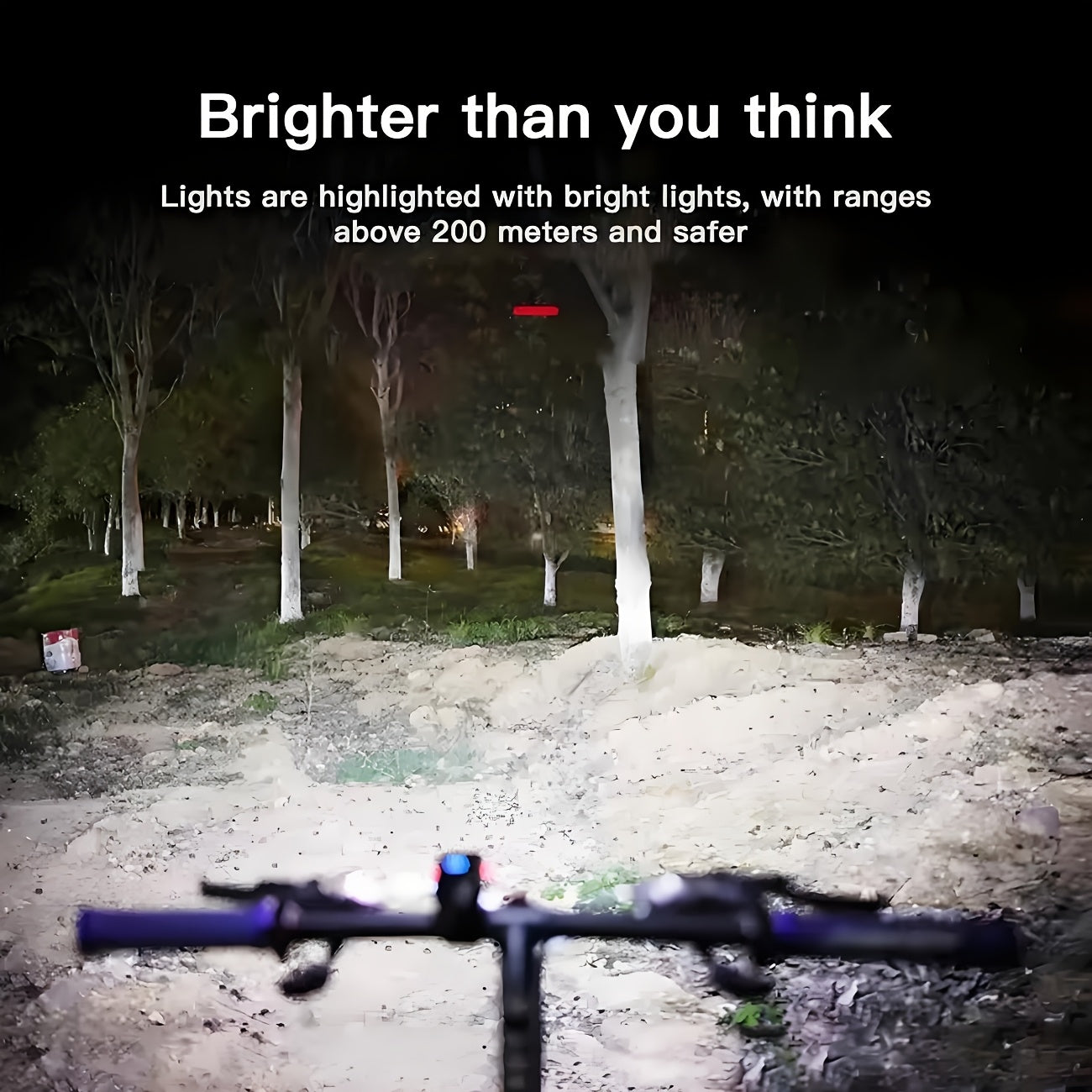 LED Bike Light Set USB-C Rechargeable 1500 Lumen – Front & Rear Bicycle Lights, 6+4 Modes, Waterproof, Power Display, Fast Charging, Safe Night Cycling Light for Road Mountain Bike