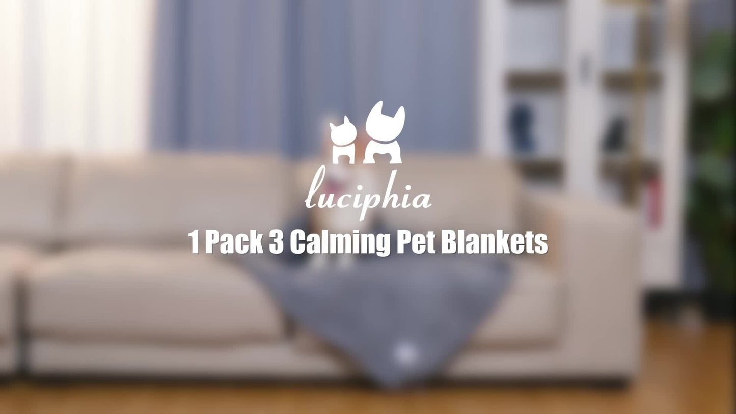 Fleece Pet Blanket 3-Pack for Dogs Cats & Puppies – Super Soft Fluffy Tear-Resistant Flannel Throw, Paw Print Brown Pink White, Machine Washable, Includes Free Pet Drying Towel
