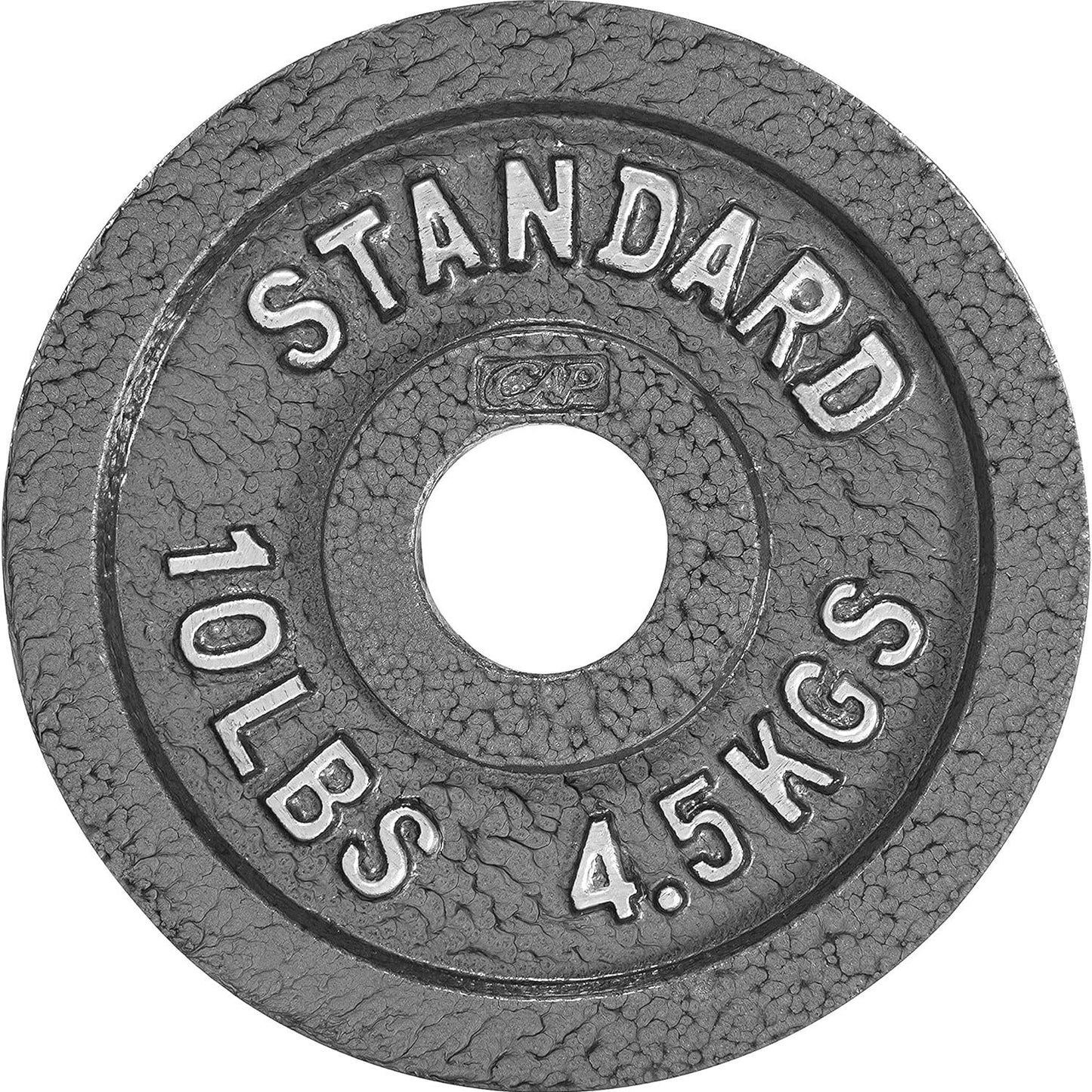 Cast Iron Weight Plates 2-Inch Olympic Solid Baked Enamel for Strength Training Powerlifting Bodybuilding Home Gym Barbell – 2.5 5 10 25 45 100LB CAPHAUS