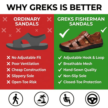 Men's Closed Toe Sport Sandals – Breathable Outdoor Fisherman Shoes, Anti-Slip Summer Beach Loafers for Hiking, Walking & Water Activities | Velora
