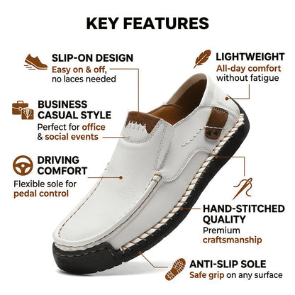 Men's Handstitched Driving Loafers Slip-On Shoes Lightweight Breathable – Casual Moccasin Boat Shoes for Business Casual, Travel, Walking & Outdoor, Sizes US 4–12.5