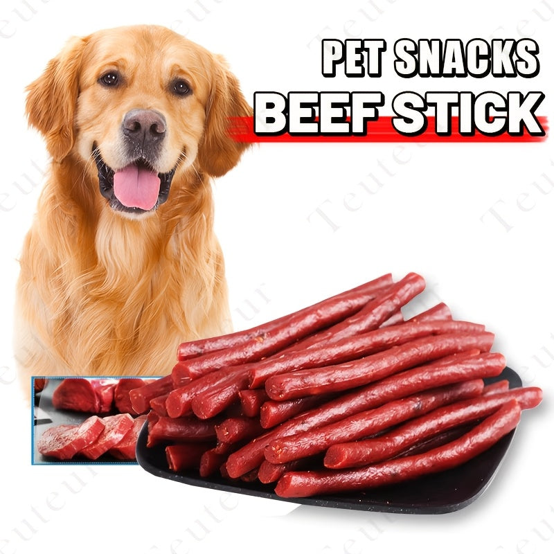 Premium Natural Beef Sticks Dog Treats – High Protein Grain-Free Beef Jerky & Molar Chews for Puppies, Adult Small Medium Large Dogs, Long-Lasting Training Rewards for All Breeds