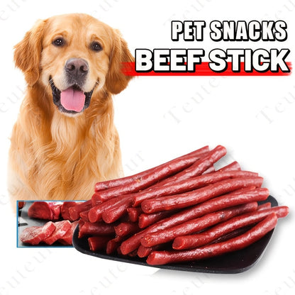 Premium Natural Beef Sticks Dog Treats – High Protein Grain-Free Beef Jerky & Molar Chews for Puppies, Adult Small Medium Large Dogs, Long-Lasting Training Rewards for All Breeds