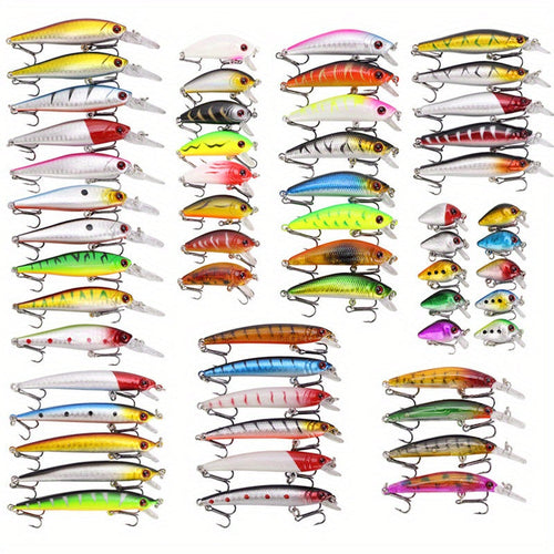 Fishing Lure Set Premium Swimbaits Spinnerbaits Hard Lures for Freshwater Saltwater - Realistic Minnow Baits Tackle Box Angler Gift