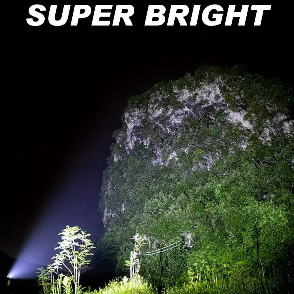 Rechargeable COB LED Headlamp 4-Pack – Super Bright USB Rechargeable Headlight with Magnetic Base, Long Range & COB Modes, Adjustable Hard Hat Clip, 500mAh Battery for Camping, Hiking, Fishing & Work
