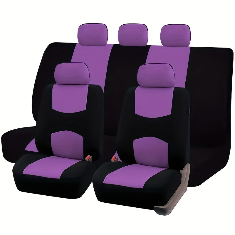 Universal 5-Seat Car Seat Covers Full Set – Breathable Wear-Resistant Fabric, All-Season Protection for Front & Rear Seats, Fits Most Car Models, Multiple Colors