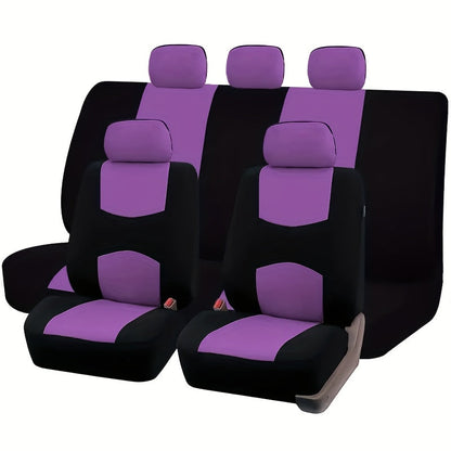 Universal 5-Seat Car Seat Covers Full Set – Breathable Wear-Resistant Fabric, All-Season Protection for Front & Rear Seats, Fits Most Car Models, Multiple Colors