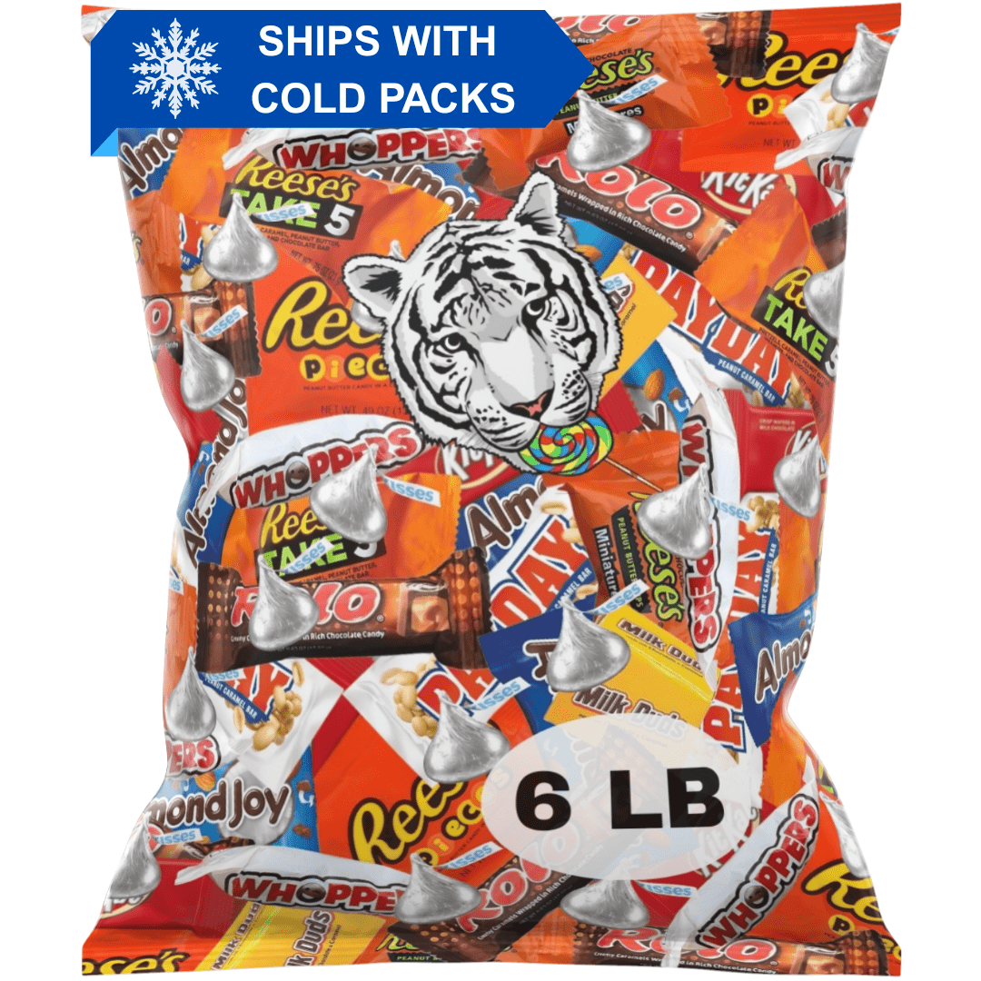 Bulk Variety Chocolate Candy Bag Individually Wrapped Assorted Mix for Parties Halloween Holidays Stocking Stuffers Office Snacks 2 lb 4 lb 6 lb