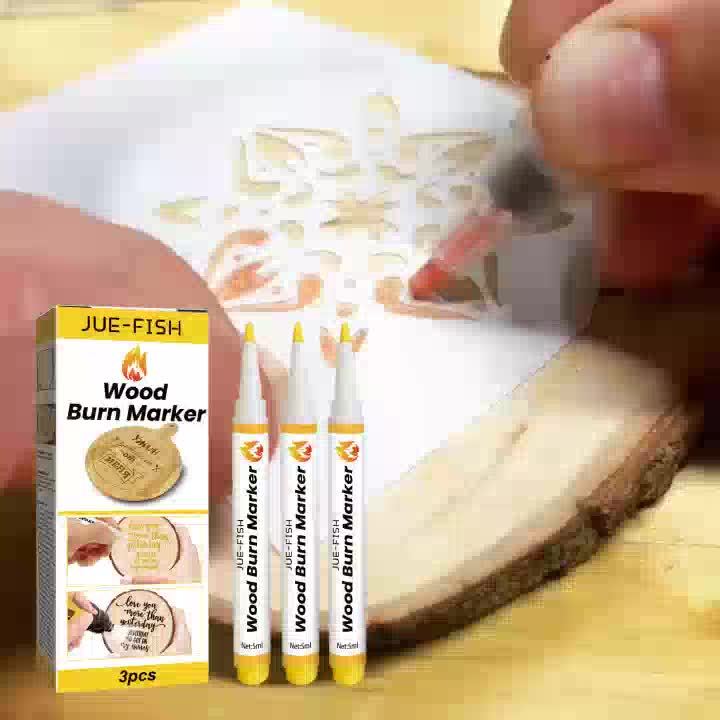 Wood Burning Kit 12 Pcs Pyrography Set Wooden Coasters Burning Pen DIY Woodworking Craft Tool 4 Boxes Beginner Gift