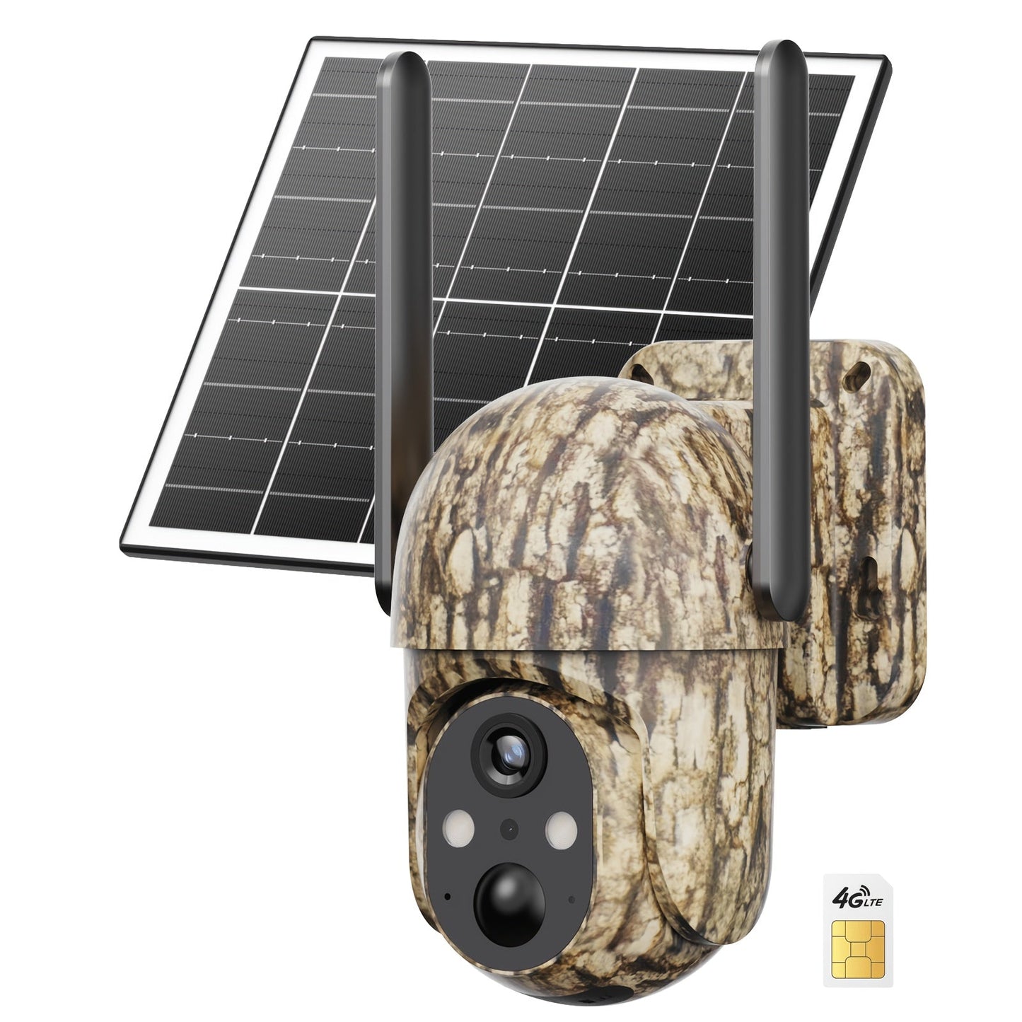 4G LTE Solar Security Camera Outdoor Wireless – No WiFi Needed, 4K Night Vision, 360° Live View, Two-Way Audio, Waterproof Trail Camera for Hunting, Farm, Ranch & Wildlife Monitoring