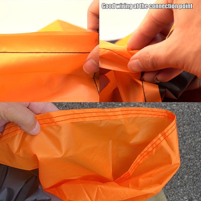 XXXL Waterproof Motorcycle Cover Universal Fit - Heavy Duty All-Weather Protection for Harley Road King, Electra Glide, Street Glide, Honda Goldwing, Yamaha Royal Star & Touring Bikes, 116x43x55 Inch