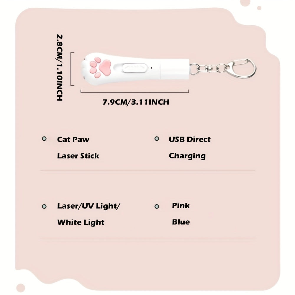 7-in-1 Interactive Cat Teaser Toy USB Rechargeable – 7 Play Modes for Indoor Cats & Dogs, Chasing Exercise Toy, Includes Free Bonus Mouse Toy, Great Christmas & Birthday Gift for Pets