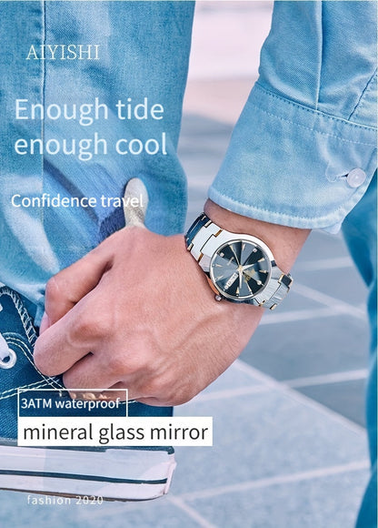 Men's Luminous Quartz Business Watch with Dual Date Calendar – Elegant Zinc Alloy Case, Simple Trend Design, Dress & Casual Wear
