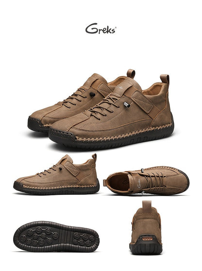 Men's Slip-On Ankle Boots Lightweight Mid-Top Loafers Cushioned Sole Non-Slip for Walking Driving Casual Office Semi-Formal Spring Fall EU 34.5-48