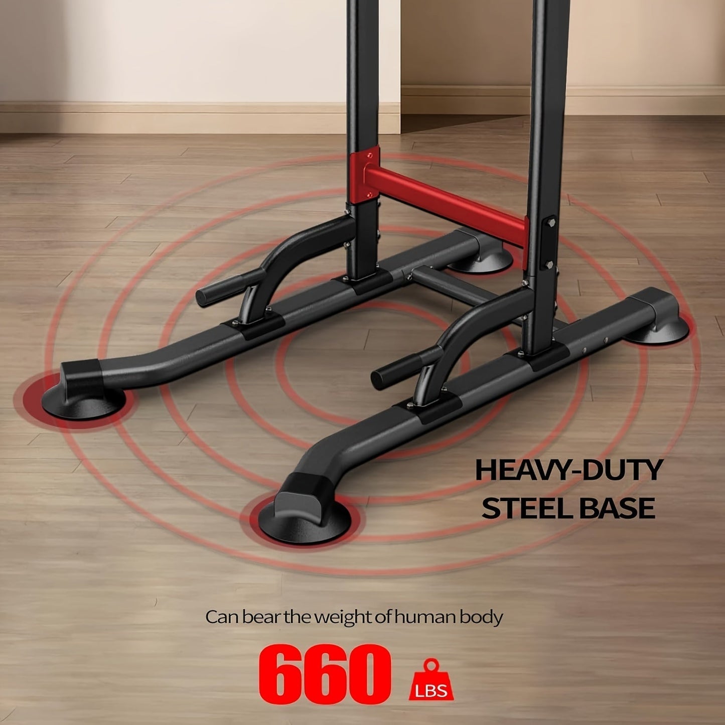 Freestanding Pull-Up Bar & Parallel Bar Station – Multifunctional Home Gym Equipment for Adults, Upper Body Strength Training, Dips Chin-Ups Push-Ups, Heavy Duty Single Parallel Bar Frame