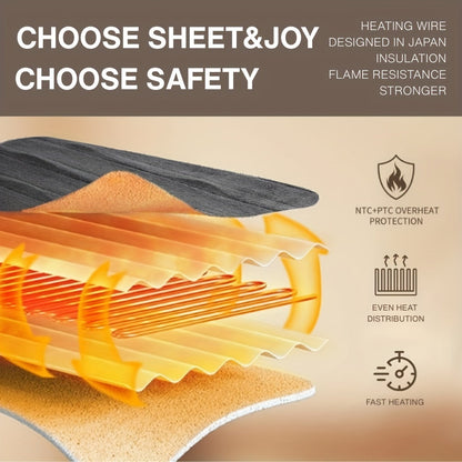 Electric Heated Blanket Flannel Extra Large with 8 Temperature Levels 10-Hour Auto-Off PTC+NTC Overheat Protection Machine Washable – Throw Twin Full Queen King Sizes