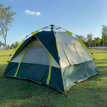 Automatic Instant Pop-Up Camping Tent 1-3 or 3-4 Person – Full Season Windproof Lightweight Tent with Double Doors & Mesh Windows for Camping Hiking Hunting Travel & Outdoor Shelter