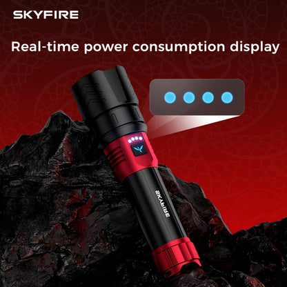 SKYFIRE 5000 Lumen LED Flashlight Rechargeable with Ignition Lens, Adjustable Focus & 4 Modes – Super Bright High Lumen Tactical Flashlight for Camping, Outdoor, Farm & Emergency Family Use