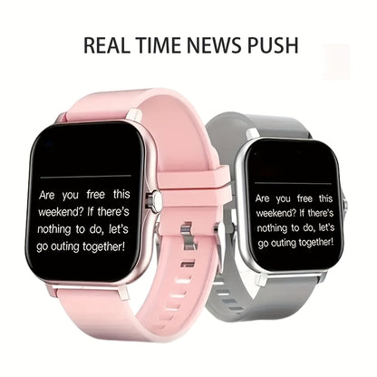 Large Screen Smart Watch HD Voice Call Fitness Tracker Unisex Compatible iPhone Android Multiple Sports Modes Heart Rate Monitor Message Reminder Outdoor Sports Daily Wear Holiday Gift