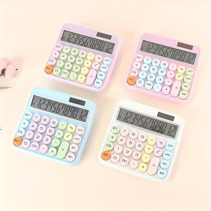 12-Digit Solar Desktop Calculator – Large Display, Big Buttons, High-Precision, No Battery Required, Portable Office & Student Calculator for Home, School & Business