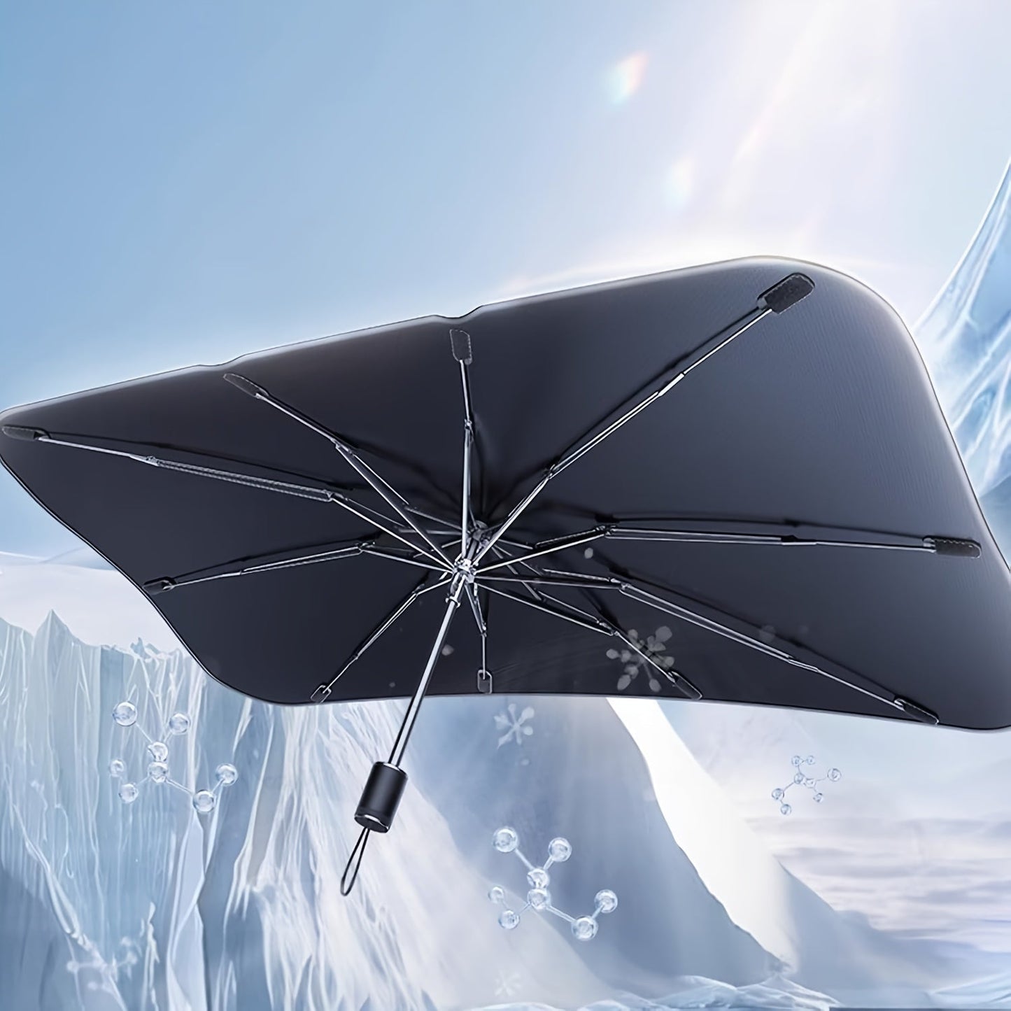 Car Windshield Sunshade Foldable - UV Blocking Heat Insulation Sun Shade for Car Front Window, Portable Summer Car Cooling Accessory Keeps Interior Cool, Easy Fold & Store Design