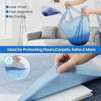 XXXL Dog Pee Pads Extra Large 8-Layer Super Absorbent Leak-Proof – Disposable Puppy Potty Pads for Cars Cages Sofas, Multiple Sizes 31x47 32x36 57x31 Inches