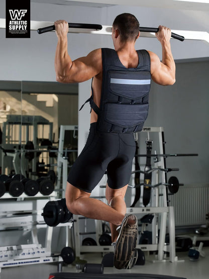 Weighted Vest 40 LB Adjustable for Strength Training Workout & Running – Removable Weight Packets, Reinforced Nylon, Reflective Stripes, Padded Straps, Body Weight Vest for Men and Women