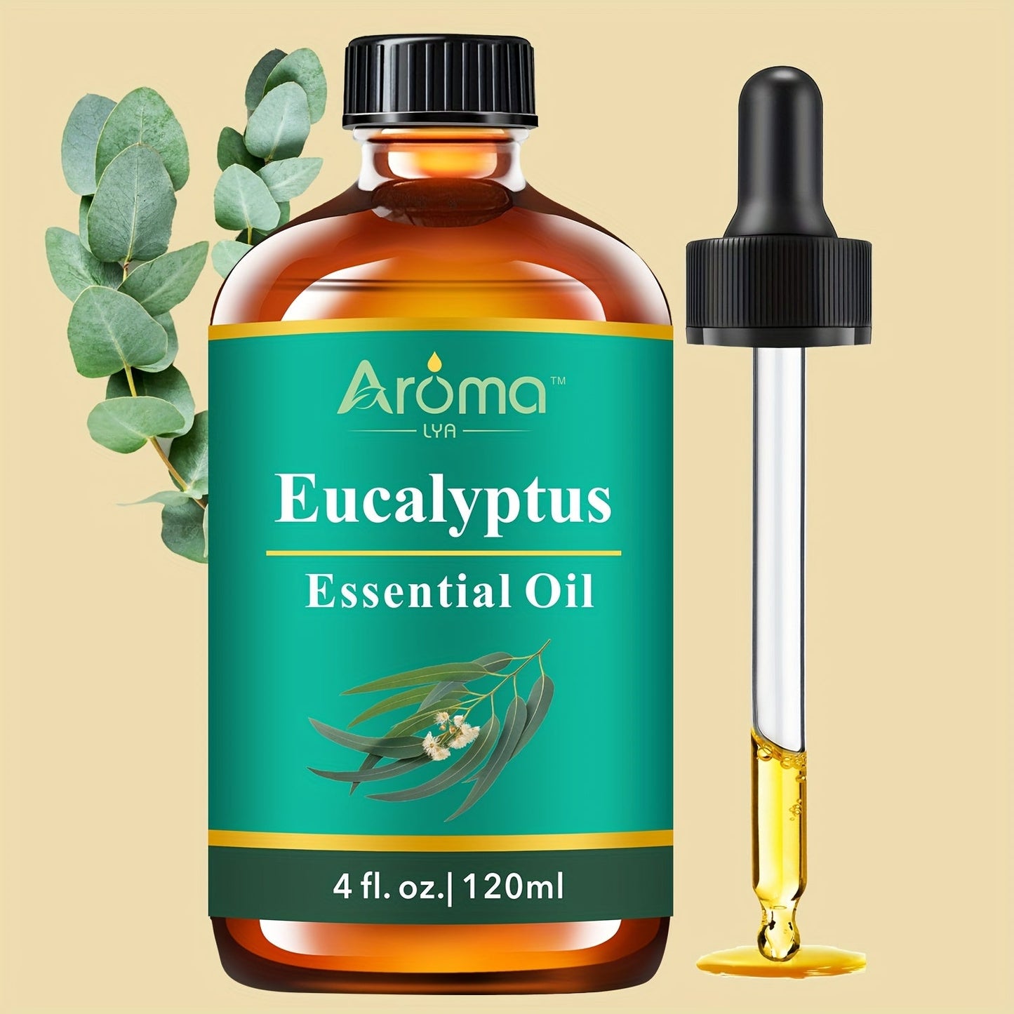 Pure Natural Essential Oils 4 FL OZ – Lavender Eucalyptus Frankincense Peppermint Lemon Sweet Orange for Diffuser Aromatherapy Soap Candle Body Oil