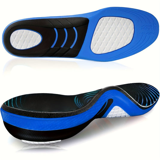 Heavy Duty Arch Support Insoles 300+ LBS for Men & Women – TPU Gel Shock Absorbing Shoe Inserts for Flat Feet, Work Boots, Running, Hiking & Standing All Day – Trimmable, 12-Month Guarantee