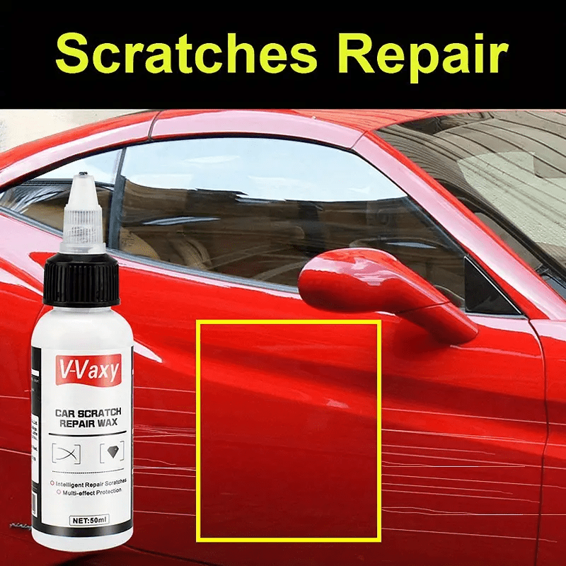 Car Scratch Repair Wax Kit 3 Sets – Professional Deep Scratch Remover & Paint Restorer, Long-Lasting Car Polish for All Vehicles, Includes 3 Paint + 3 Sponge + 3 Towel (50ml Each)