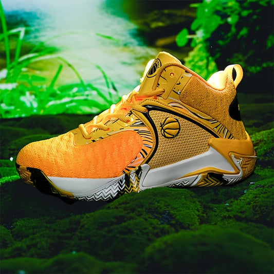 Men's High Top Basketball Shoes Anti-Slip Rubber Sole Breathable Lace-Up Sneakers for Men Durable Sports Running Shoes 3 Colors Sizes US 6.5-13.5 Cushioned Ankle Support