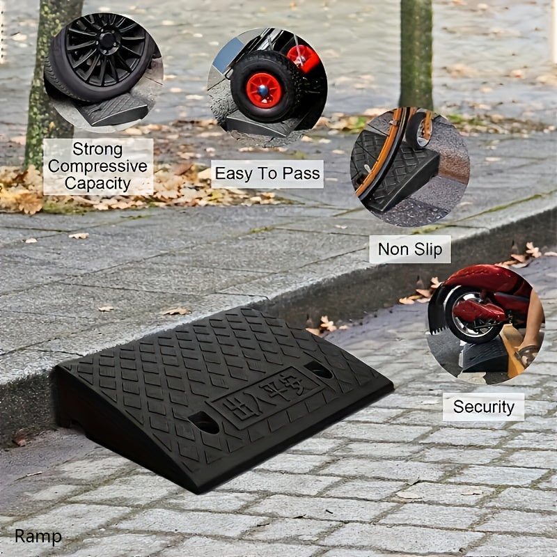 2-Pack Heavy Duty Plastic Loading Ramps – Anti-Slip & Weather-Resistant Portable Ramps for Cars, Trucks, Bicycles, Wheelchairs & Medical Equipment, Multiple Heights Available