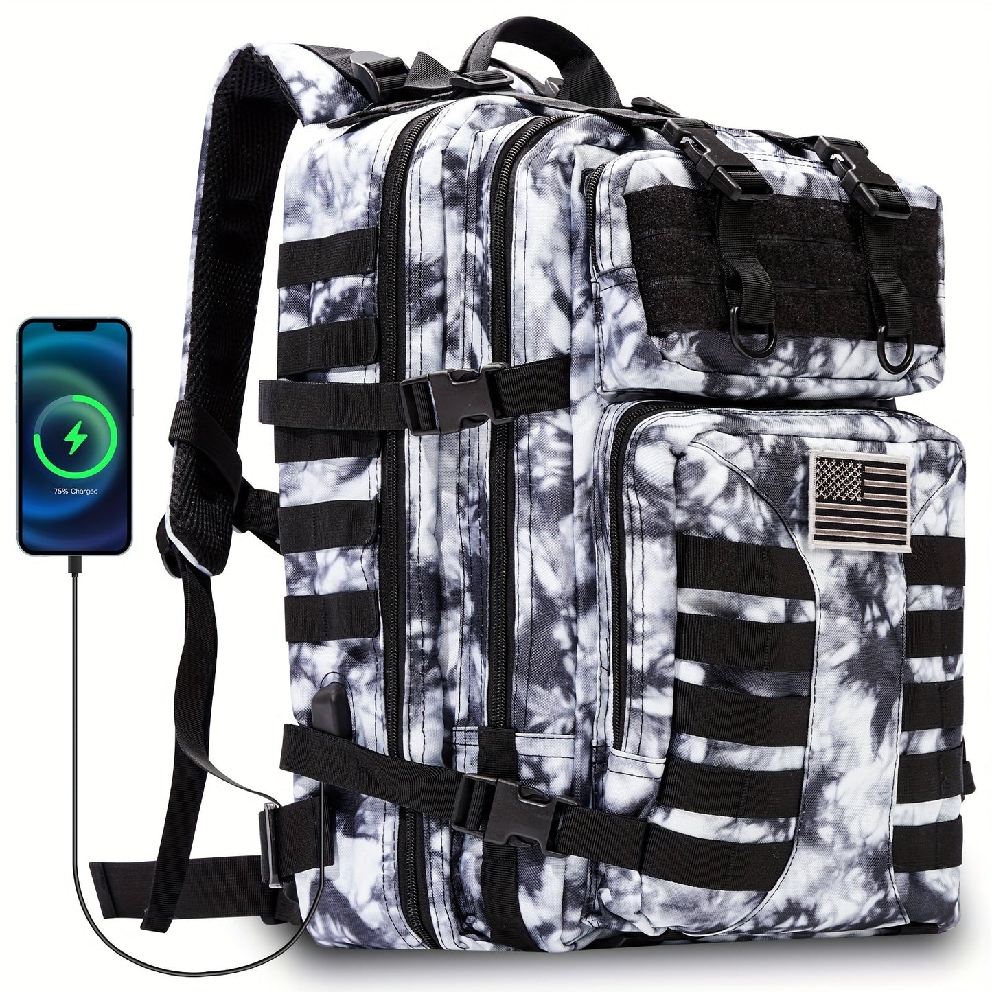 50L High Capacity Tactical Backpack Unisex – MOLLE Military Bag for Camping, Fishing, Hunting, Hiking & Travel – 13 Color Options Including Handbag & Storage Bag Variants