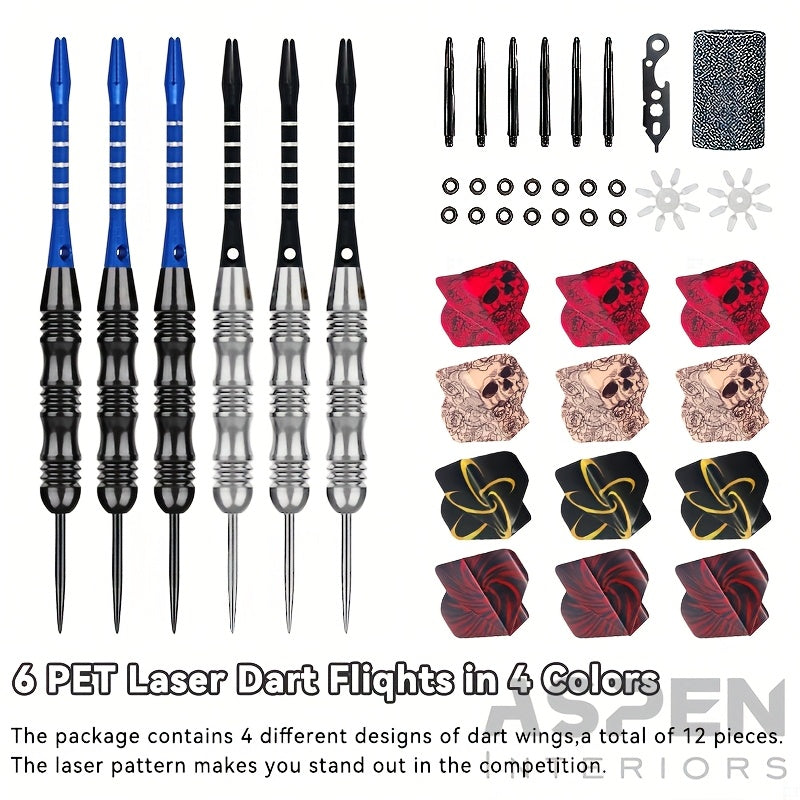 Steel Tip Darts Gift Set with Skull Wings – Deluxe Gift Box, Iron Tip & Aluminum Alloy Shaft, Multiple Sizes – for Indoor Club Entertainment, Sports Competitions & Casual Dart Games