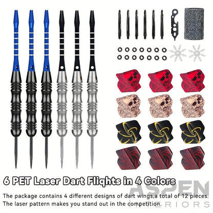 Steel Tip Darts Gift Set with Skull Wings – Deluxe Gift Box, Iron Tip & Aluminum Alloy Shaft, Multiple Sizes – for Indoor Club Entertainment, Sports Competitions & Casual Dart Games