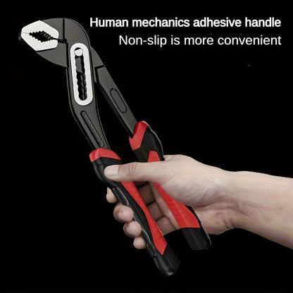 Heavy Duty Adjustable Water Pump Pliers Wrench 8" 10" 12" Large Opening Quick Adjustment for Pipeline Plumbing Bathroom Construction & Car Maintenance