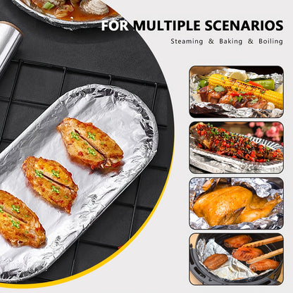 Heavy Duty Aluminum Foil Rolls 6 or 12 Pack – 12 Inch Wide, 30 Sq Ft Per Roll, Thick Strong Foil for Cooking, Grilling, Baking, Food Storage & Restaurant Use, Easy Open Tab