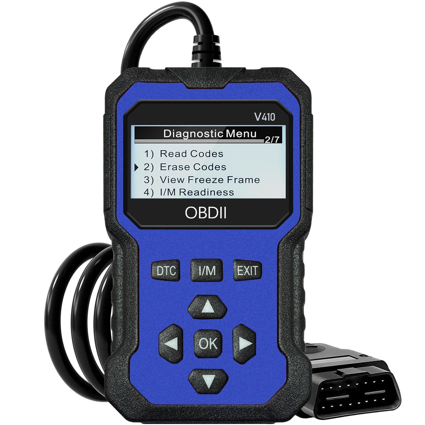 OBD2 Scanner Car Diagnostic Tool – Read & Clear Check Engine Light Codes, Live Data, Freeze Frame, I/M Monitor, 9 Protocols, 6 Languages, Compatible with 1996+ US/EU/Asian Cars, SUVs & Trucks