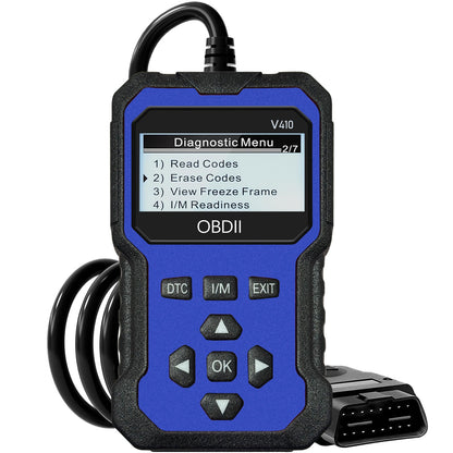 OBD2 Scanner Car Diagnostic Tool – Read & Clear Check Engine Light Codes, Live Data, Freeze Frame, I/M Monitor, 9 Protocols, 6 Languages, Compatible with 1996+ US/EU/Asian Cars, SUVs & Trucks