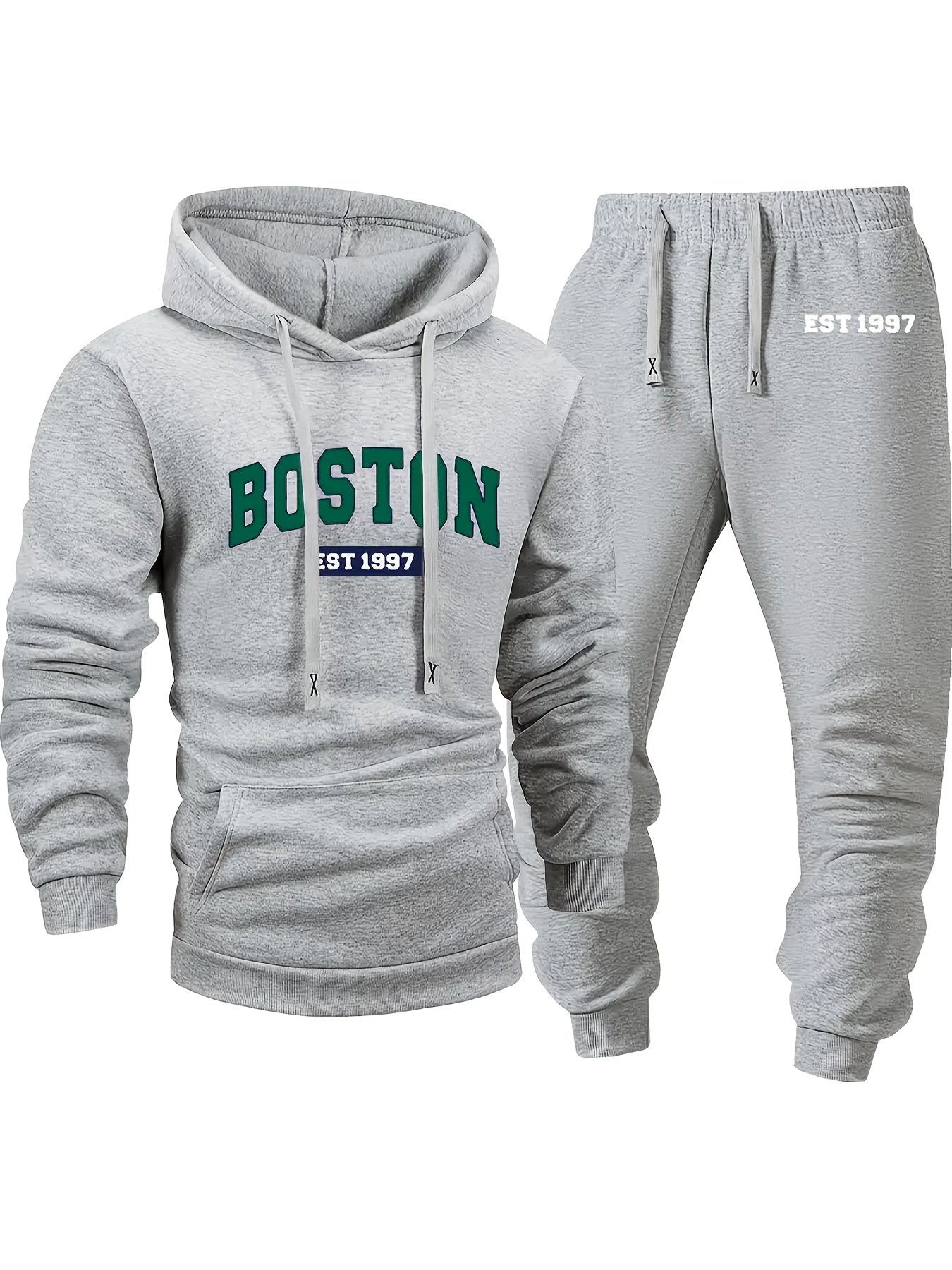 Men's 6-Piece Tracksuit Set Hoodie & Jogger Pants - City Print Street Style Sportswear for Jogging Outdoor Fitness Casual Wear S-XXL