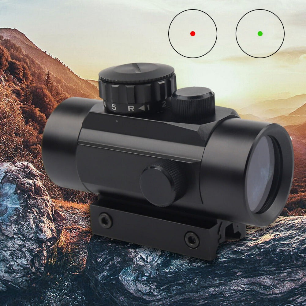 Tactical Red Green Dot Rifle Scope 1x40mm Reflex Sight – Aluminum Alloy Reflector Optic, Fits 20mm Picatinny Weaver Rail & 11mm Dovetail Rail – for Hunting, Shooting & Tactical Use