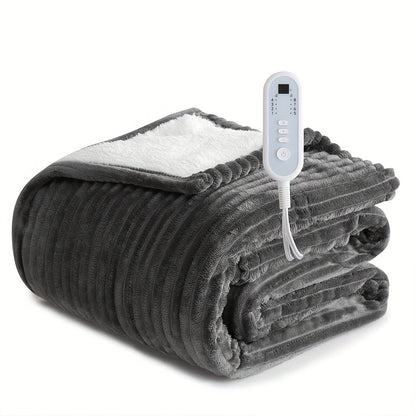 Electric Heated Blanket Flannel Extra Large with 8 Temperature Levels 10-Hour Auto-Off PTC+NTC Overheat Protection Machine Washable – Throw Twin Full Queen King Sizes