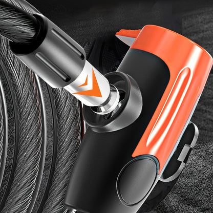 Heavy-Duty Bike Cable Lock 12mm Thick 49" Anti-Theft Bicycle Lock with Keys for Mountain Road Electric Bikes – Waterproof ABS & Iron Construction, Mounting Bracket Included, Secure Coiled Bike Lock