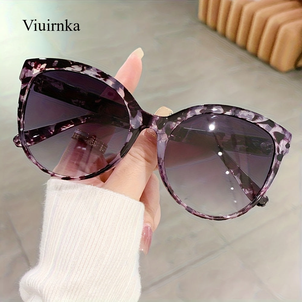 Oversized Cat Eye Sunglasses for Women – Y2K Trendy Fashion Shades, UV Protection, 7 Colors Including Leopard & Floral, Lightweight Summer Eyewear for Beach, Vacation, Travel & Street Style
