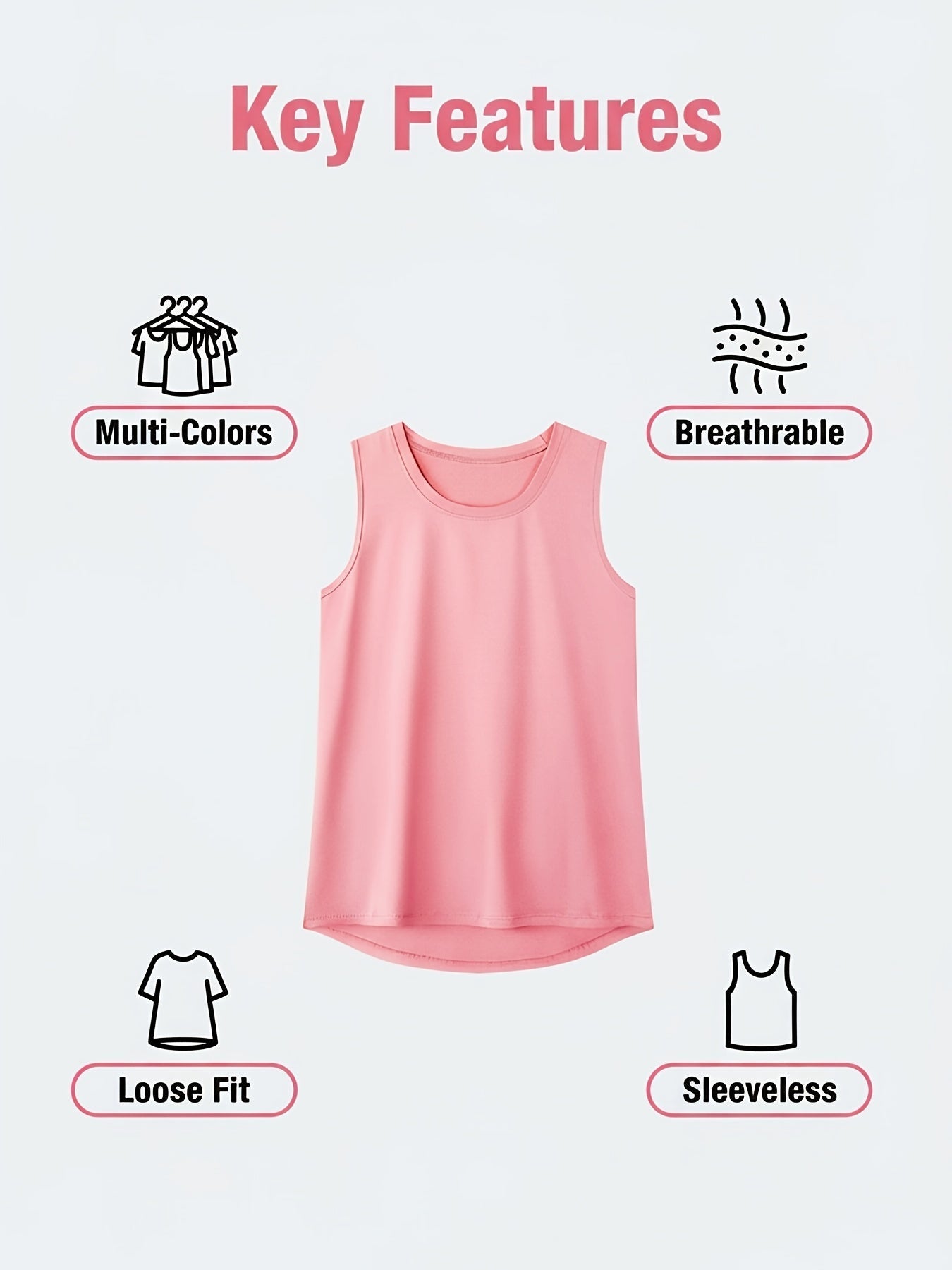 5 Pack Women's Athletic Tank Tops Quick Dry I-Back Design – Breathable Moisture-Wicking Workout Shirts for Fitness Training, Running & Gym, Sizes S-XXL, Mixed Colors