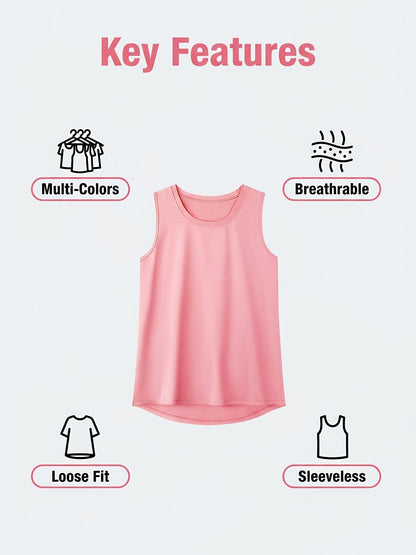 5 Pack Women's Athletic Tank Tops Quick Dry I-Back Design – Breathable Moisture-Wicking Workout Shirts for Fitness Training, Running & Gym, Sizes S-XXL, Mixed Colors