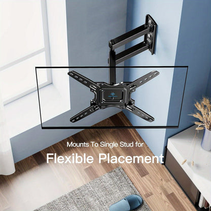 Full Motion TV Wall Mount for 26-60 Inch TVs Up to 77 lbs Swivel Tilt Extension Arm Stainless Steel TV Bracket Max VESA 400x400mm Fits Most Flat Curved Screen TVs