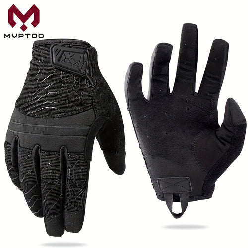 Breathable Full Finger Tactical Gloves with Touchscreen Tips – Anti-Slip Flexible Professional Gloves for Driving Cycling Working Outdoor Sports, Sizes S-XL in Black & Green