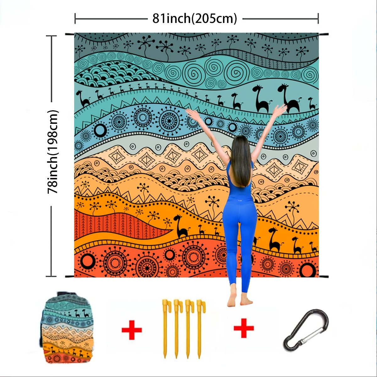 Sandproof Beach Blanket Oversized Up to 108x120 Inches – Quick Dry Lightweight Sand Free Mat for Beach Camping Picnic Travel, 8 Styles, Fits 2-10 Adults