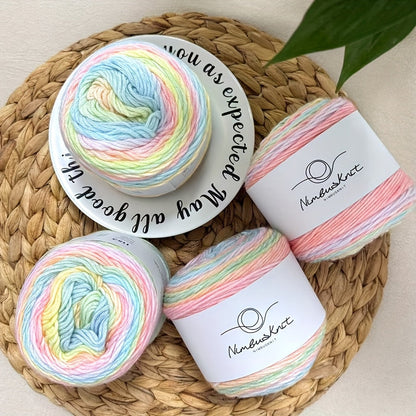 Colorful Yarn Thread & Weaving Accessories Kit 2/4pcs Cotton Acrylic Wool Blend with C-Type Buckle Weaving Needle Bow Twist Needle DIY Knitting Crochet Sweater Scarf Beginner Craft Set